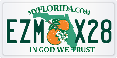 FL license plate EZMX28