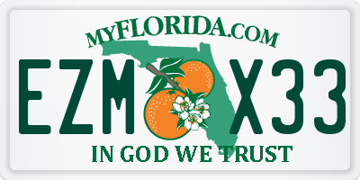 FL license plate EZMX33