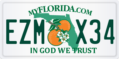 FL license plate EZMX34