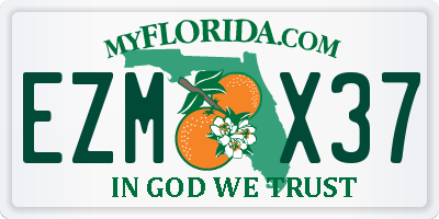 FL license plate EZMX37