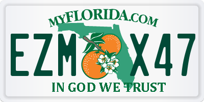 FL license plate EZMX47