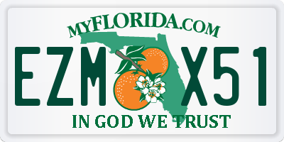 FL license plate EZMX51