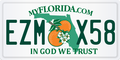 FL license plate EZMX58