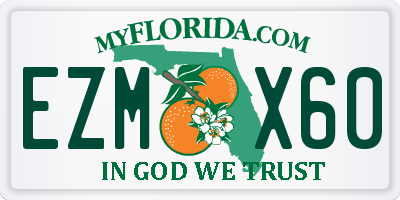 FL license plate EZMX60