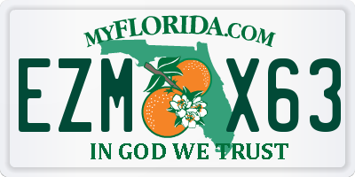 FL license plate EZMX63