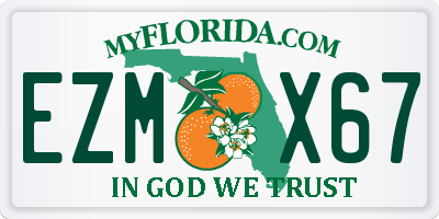 FL license plate EZMX67