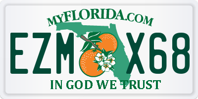 FL license plate EZMX68