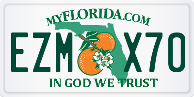 FL license plate EZMX70