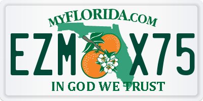 FL license plate EZMX75