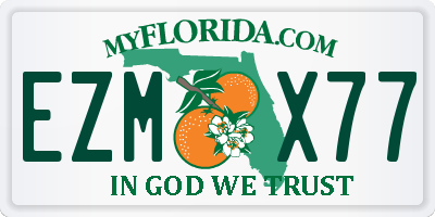 FL license plate EZMX77