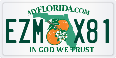 FL license plate EZMX81