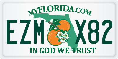 FL license plate EZMX82