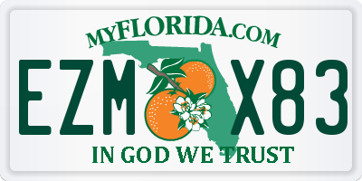 FL license plate EZMX83