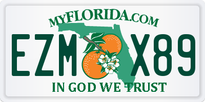 FL license plate EZMX89