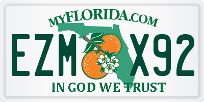 FL license plate EZMX92