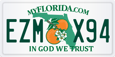 FL license plate EZMX94