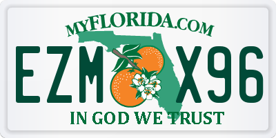 FL license plate EZMX96