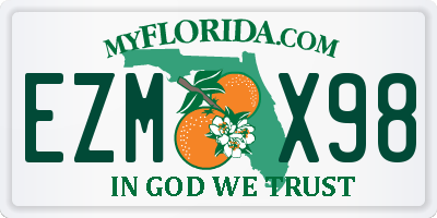 FL license plate EZMX98