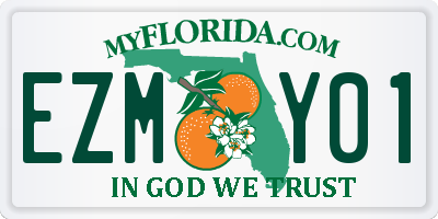 FL license plate EZMY01