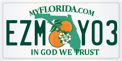 FL license plate EZMY03