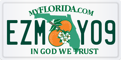 FL license plate EZMY09