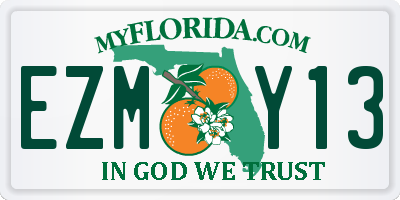 FL license plate EZMY13