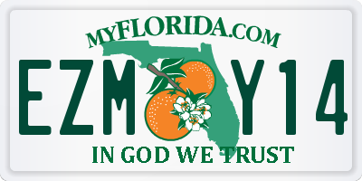 FL license plate EZMY14