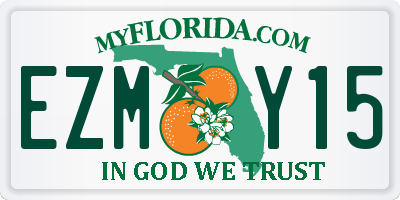 FL license plate EZMY15