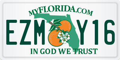 FL license plate EZMY16