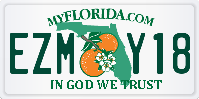 FL license plate EZMY18