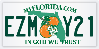 FL license plate EZMY21