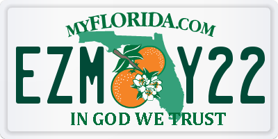 FL license plate EZMY22