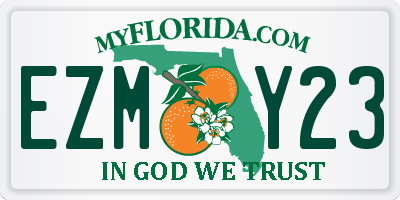 FL license plate EZMY23