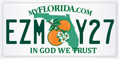 FL license plate EZMY27