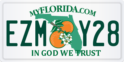 FL license plate EZMY28