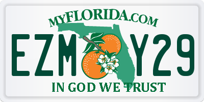 FL license plate EZMY29