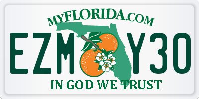 FL license plate EZMY30