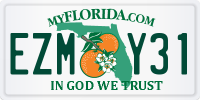 FL license plate EZMY31