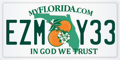 FL license plate EZMY33