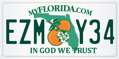 FL license plate EZMY34