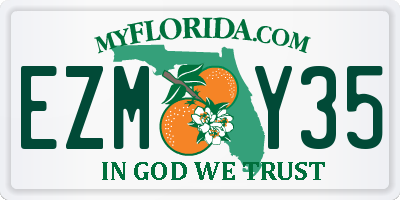 FL license plate EZMY35