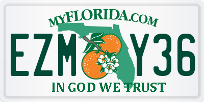 FL license plate EZMY36