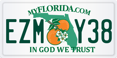 FL license plate EZMY38