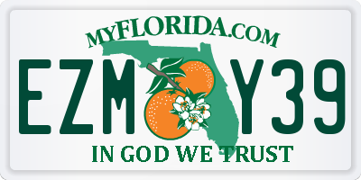 FL license plate EZMY39