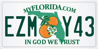 FL license plate EZMY43