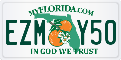 FL license plate EZMY50