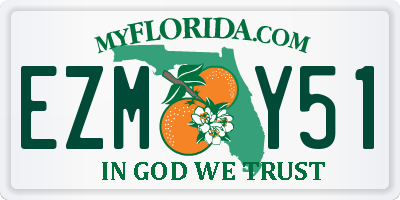 FL license plate EZMY51