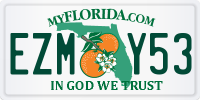 FL license plate EZMY53