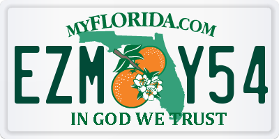 FL license plate EZMY54