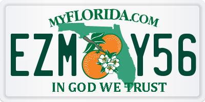 FL license plate EZMY56